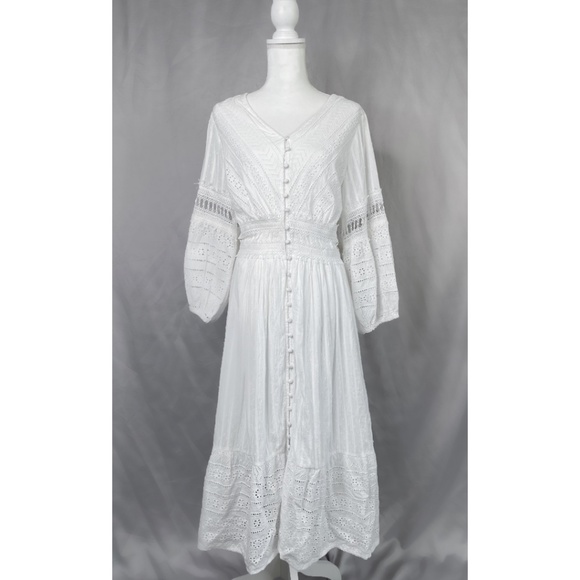 Anthropologie Dresses & Skirts - Anthropologie White Tiger Eye Dress